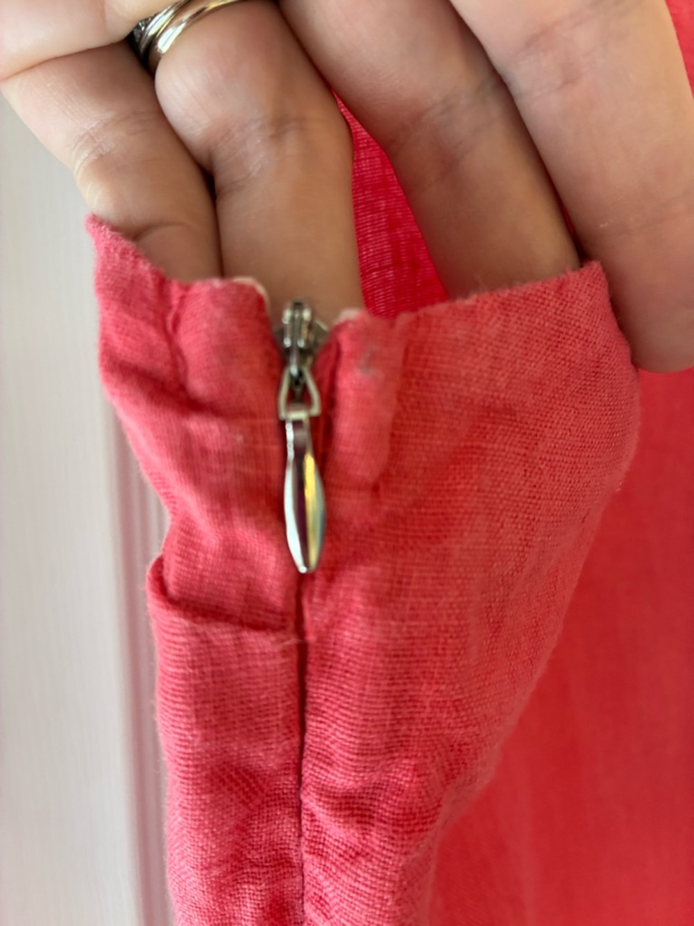 LUNGO L’ARNO Linen Jumpsuit Coral - Picture 5 of 7